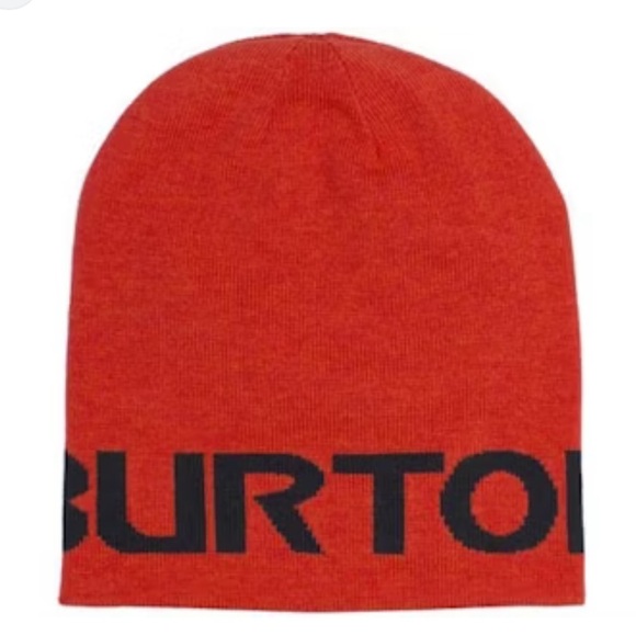 Burton Reversible Knit Cap Snow Ski Beanie Mountain Billboard Logo Snowboarding - Picture 1 of 5